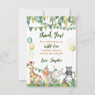 Safari Wild One Thank You Card