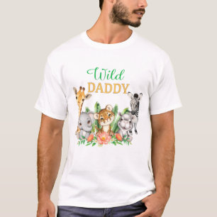 Safari Wild One Watercolor Birthday T-Shirt