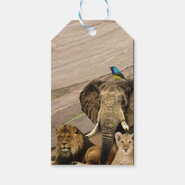 Safari Wildlife Gift Tag (Back)