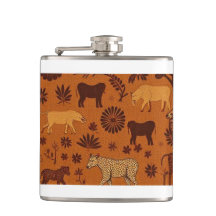 Safari Wildlife Vinyl Wrapped Flask