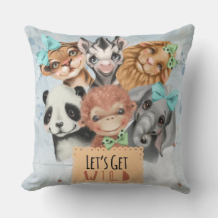 Safari wildone baby Blue Cushion