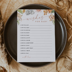 SAFARI Wishes for Baby Advice Card
