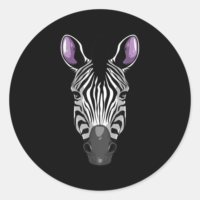 Safari Zebra Costume For Men Women Kids Africa Zeb Classic Round Sticker (Front)