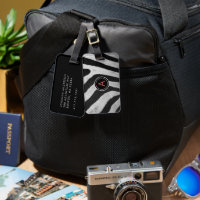 Safari Zebra Pattern Monogram Luggage
