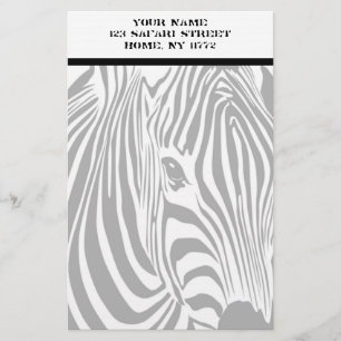 Safari Zebra Personal Stationery