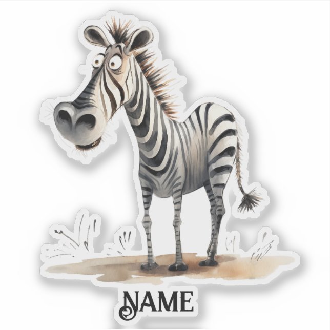 Safari Zebra Personalised  (Front)