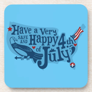 Safe And Happy 4th Of July Coaster