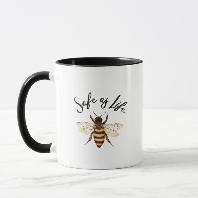 Safe as Life Black Detail Mug (Left)