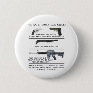 SAFE FAMILY GUN GUIDE 6 CM ROUND BADGE