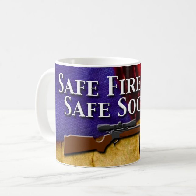 Safe Firearms, Safe Society Coffee Mug (Front Left)