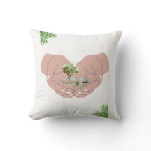 Safe hands throw pillow