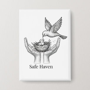 Safe Haven - Bird in Human Hands Nature Art Market
