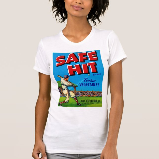 Safe Hit Vintage Lable Art T-Shirt (Front)