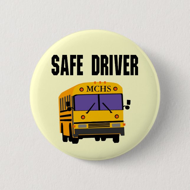 Safe School Bus Driver Button (Front)