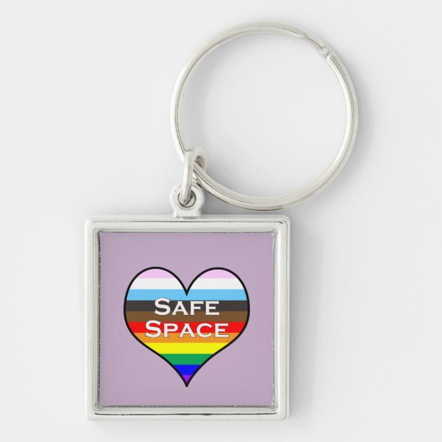 Safe Space Heart Key Ring (Front)
