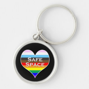 Safe Space Heart Key Ring
