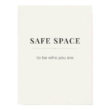 Safe Space To Be Who You Are Poster-beige color