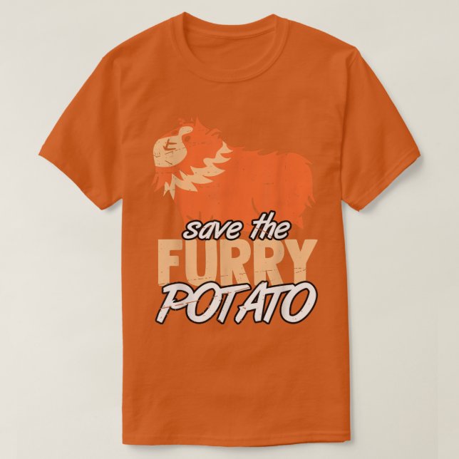 Safe The Furry Potato Guinea Pig T-Shirt (Design Front)