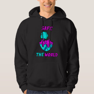 Safe the world youth fantasy green mother earth hoodie