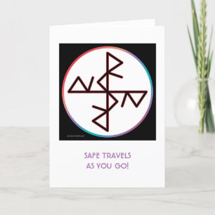 Safe Travels & Balance Bindrune Greeting Card