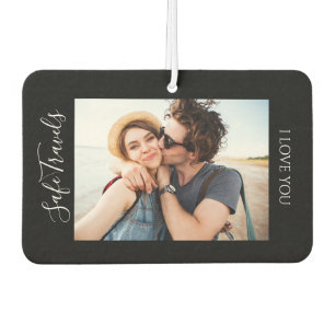 Safe Travels Gift For Him Custom Photo Car Air Freshener
