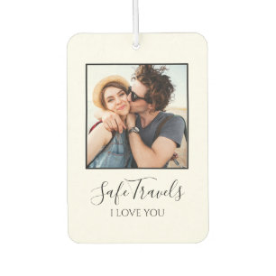 Safe Travels Gift For Him Custom Photo Car Air Freshener