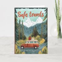 Safe Travels Retro Landscape Car