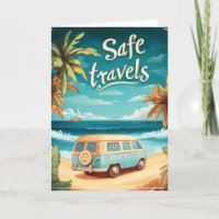Safe Travels Seaside Car Retro