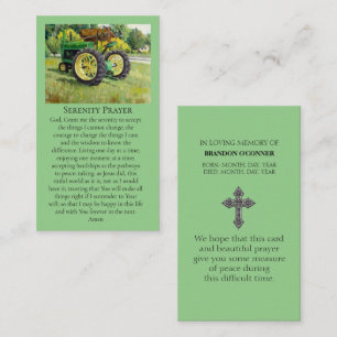 Safely Home Vintage Farm Old Tractor Green Yellow Business Card