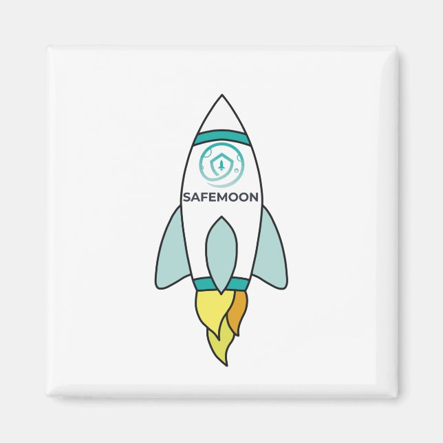 Safemoon To The Moon Rocket Magnet (Front)