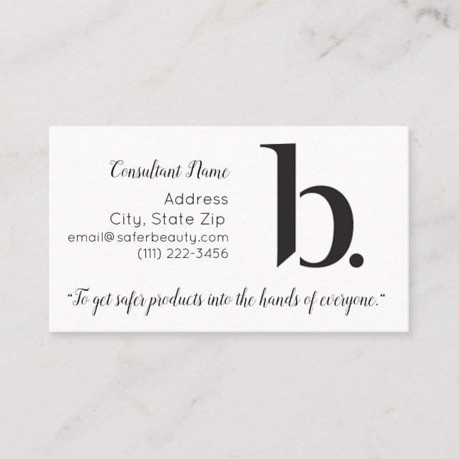 Safer Beauty Business Card (Front)