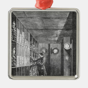 Safes at the Bank of France in Paris, 1897 Metal Tree Decoration