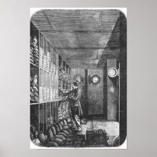 Safes at the Bank of France in Paris, 1897 Poster