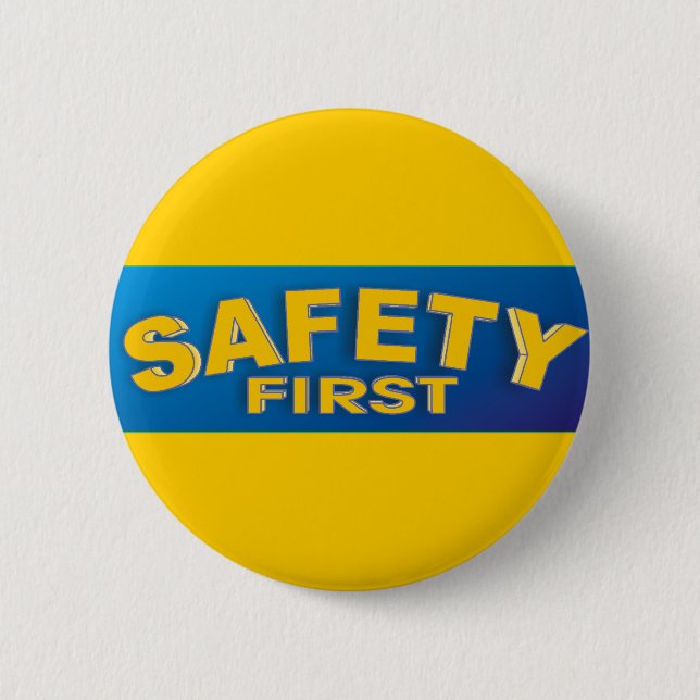 Safety 1st 6 cm round badge (Front)