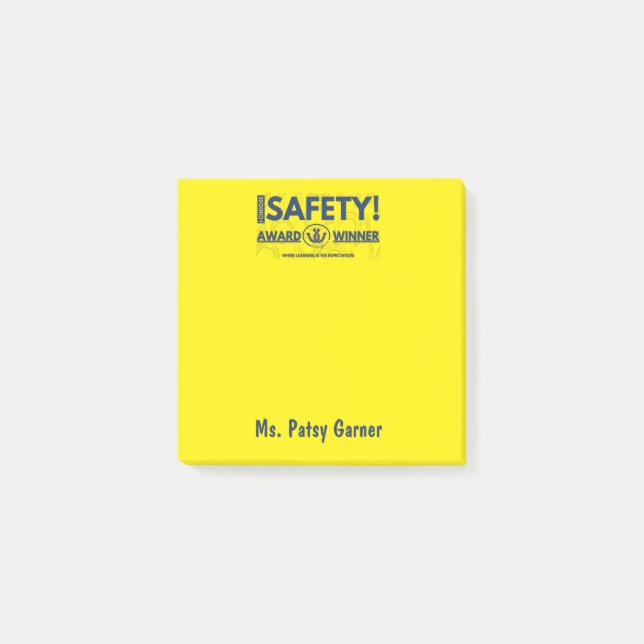 Safety Award Post-It Note (Front)