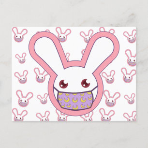 Safety Bunny Holiday Postcard
