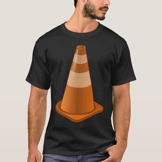 Safety Cone Construction Worker Traffic Cone Costu T-Shirt (Front)