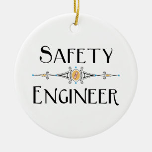 Safety Engineer Decorative Line Ceramic Tree Decoration