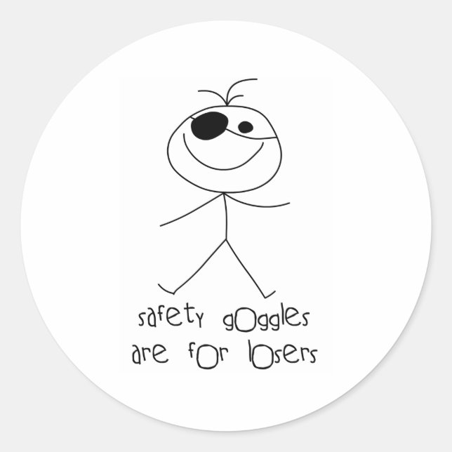 Safety Goggles Classic Round Sticker (Front)