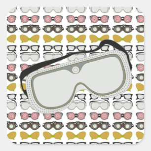 Safety Goggles Square Sticker