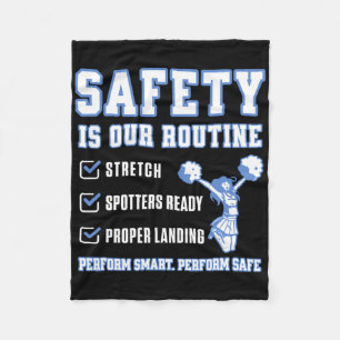 Safety Is Our Routine - Cheerleading Injury Preven Fleece Blanket