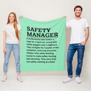 Safety manager fleece blanket