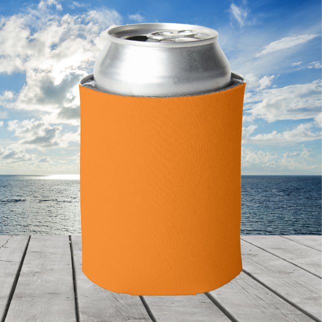 Safety Orange Solid Colour Can Cooler (Creator Uploaded)