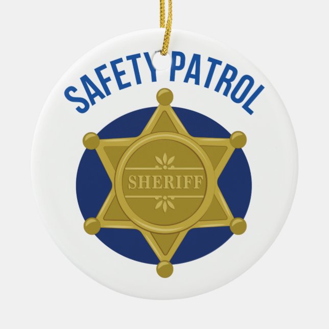 Safety Patrol Ceramic Tree Decoration (Front)