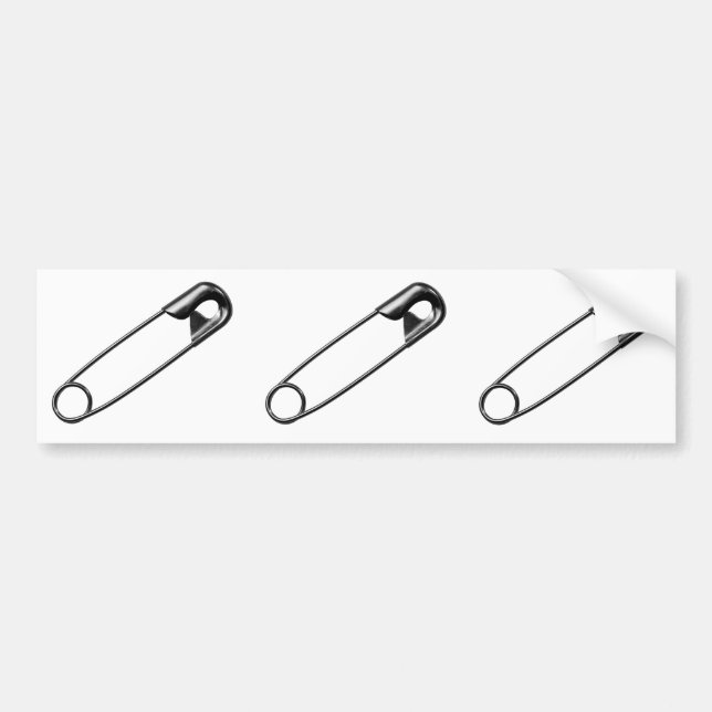 Safety Pin Bumper Sticker (Front)