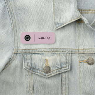 Safety Pin Name Tag or Magnetic with Custom Logo