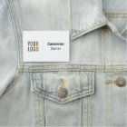 Safety Pin Name Tag or Magnetic with Custom Logo