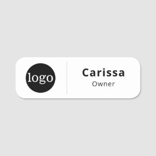 Safety Pin Name Tag or Magnetic with Custom Logo