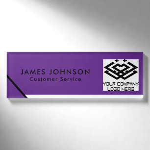 Safety Pin or Magnetic Company Employee Name Tag