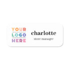 Safety Pin or Magnetic Company Logo Employee Name 